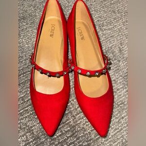 J. Crew Red Embellished Women's Shoes
